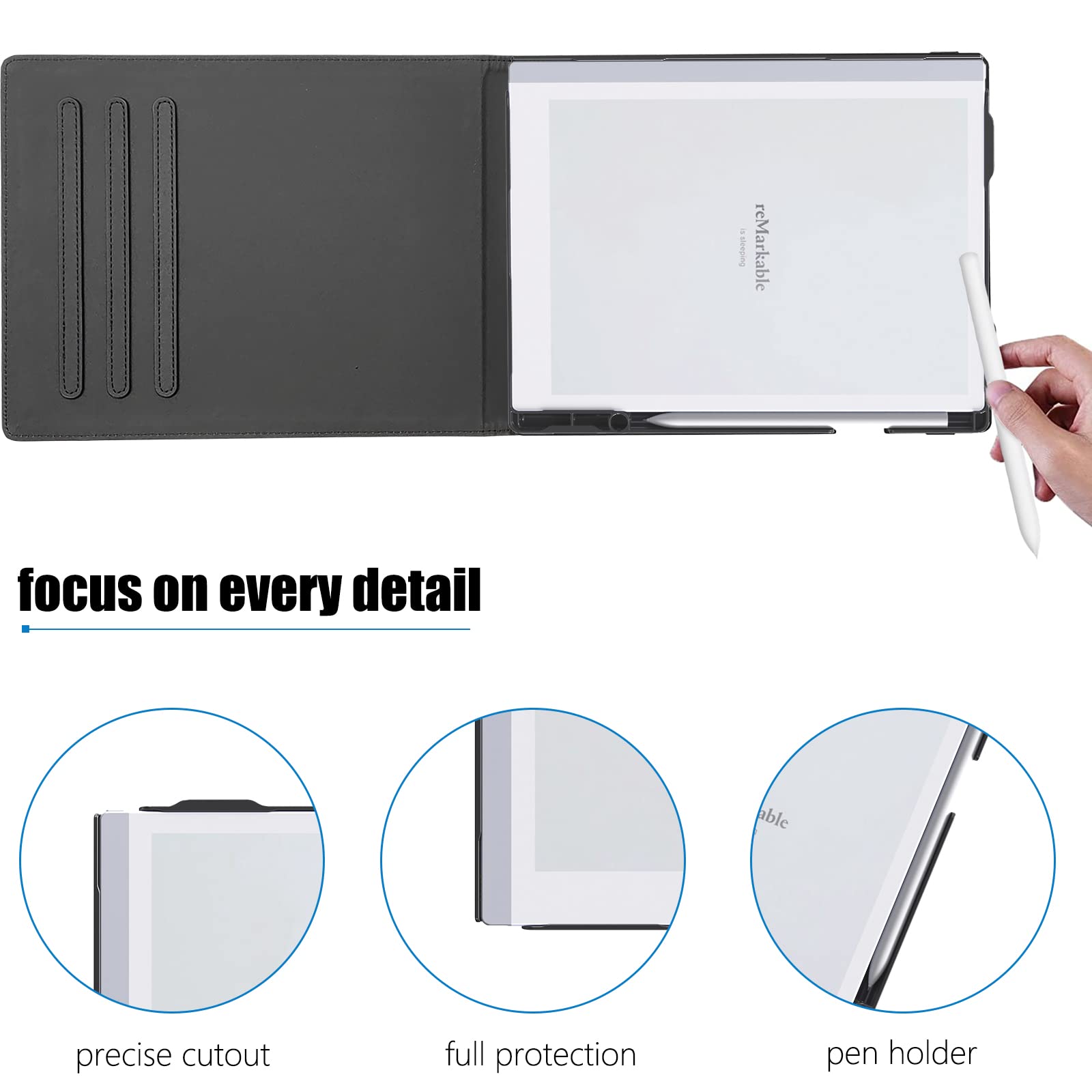 reMarkable 2 本体、カバー、ペン付き Amazon.co.jp: DONGZHU レザーケース、Remarkable 2デジタルペーパー